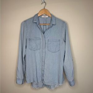 Light Blue Chambray Button-Up Shirt